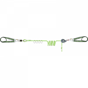 O-LINE - Línea de vida temporal horizontal para 4 usuarios, con 4 anillas